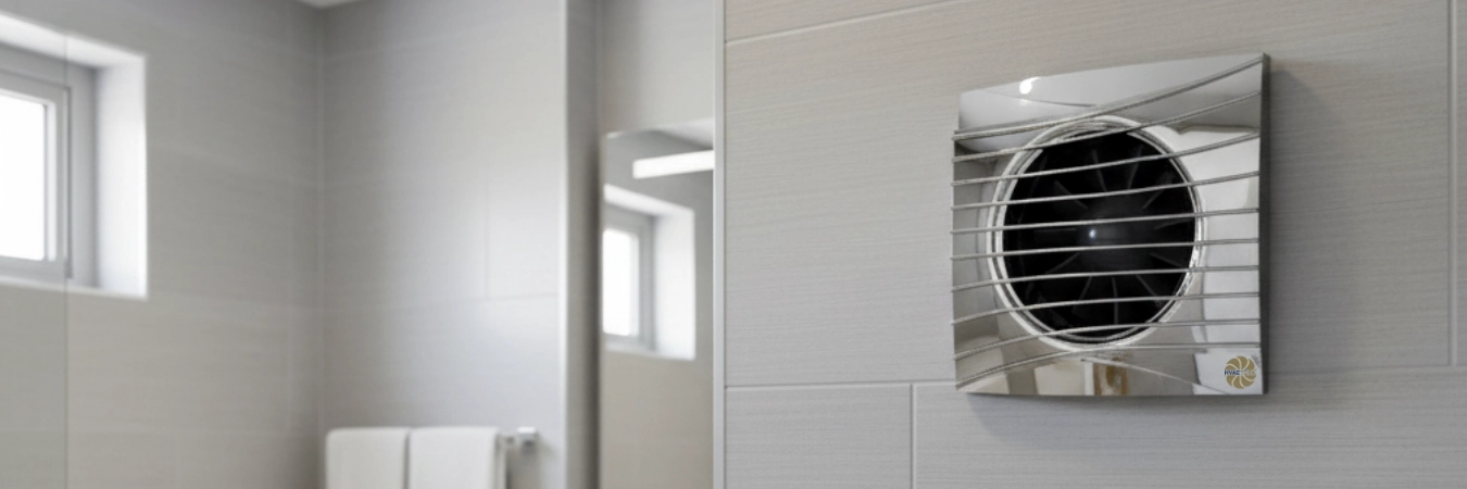 banyo duvarına monte edilmiş banyo fanı