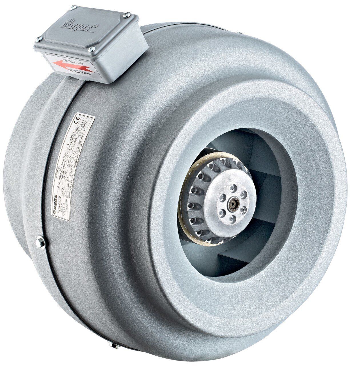 FanFan ペット乾燥機 UTH-200 ACTS238 YKA-200B Yuvarlak Kanal Tipi Radyal Fan 1000m3/h - Ayas