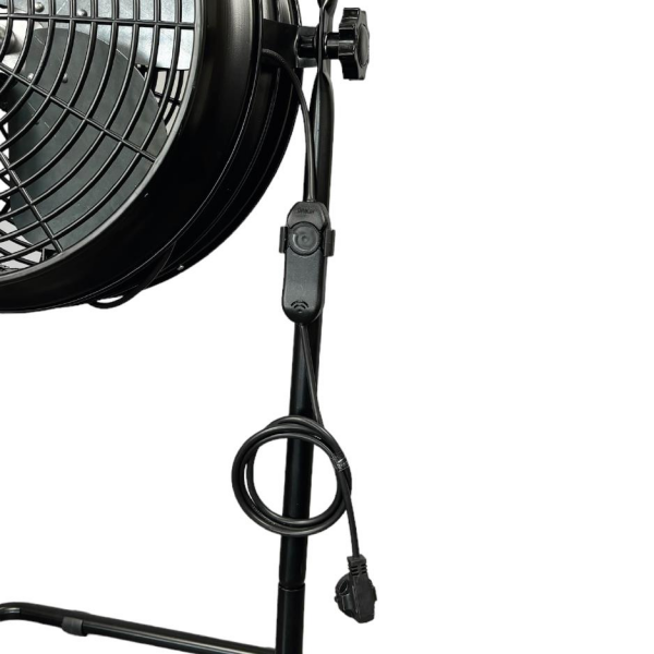 Ayas DEVEKUŞU Retro Tekerlekli Sanayi Tipi Vantilatör - Siyah Kasa