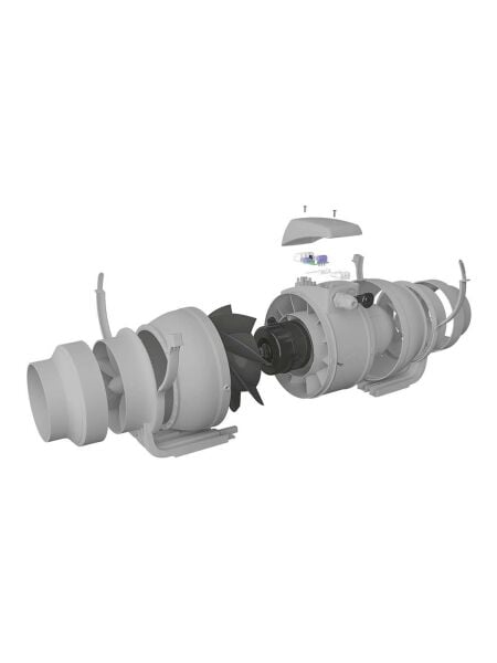 TYPHOON-100 (180-250 m³/h) Karma Akışlı Plastik Kanal Fanı