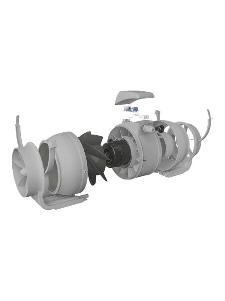TYPHOON-125 (240-355 m³/h) Karma Akışlı Plastik Kanal Fanı
