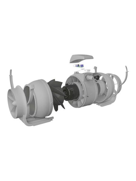 TYPHOON-125 (240-355 m³/h) Karma Akışlı Plastik Kanal Fanı